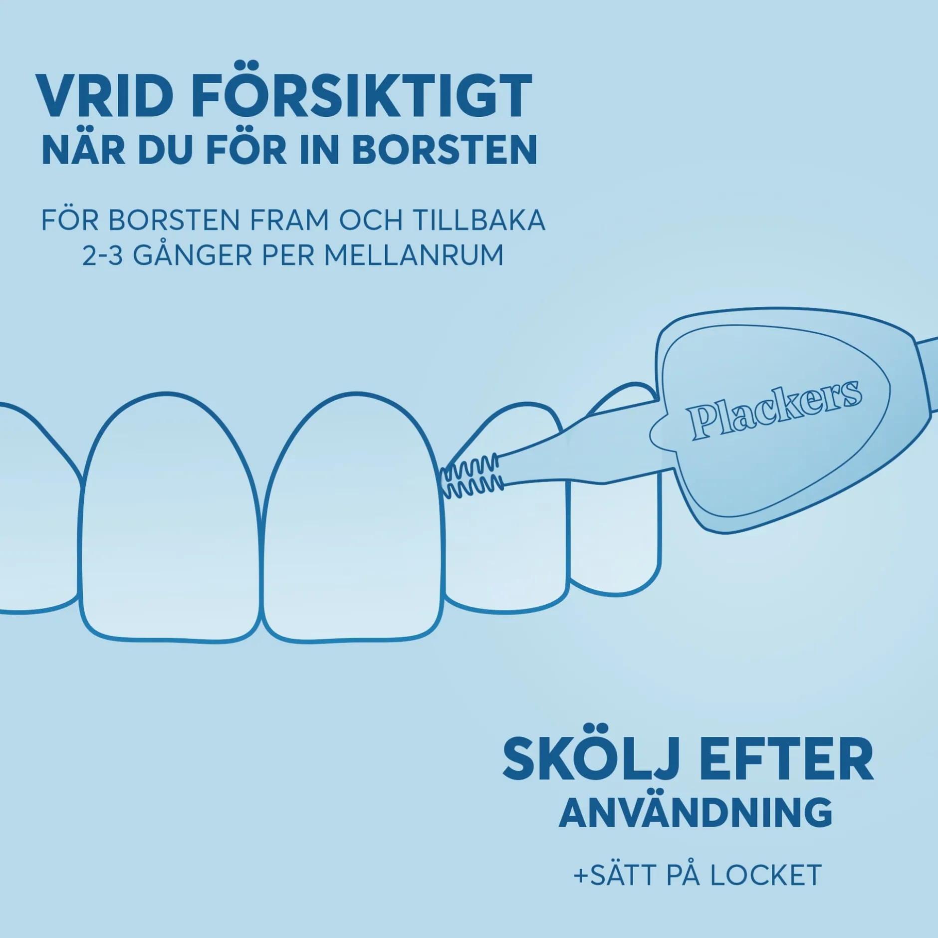 Plackers Gentle Brush Skonsam Mellanrumsborste Blå M (0,6 mm) 6 st