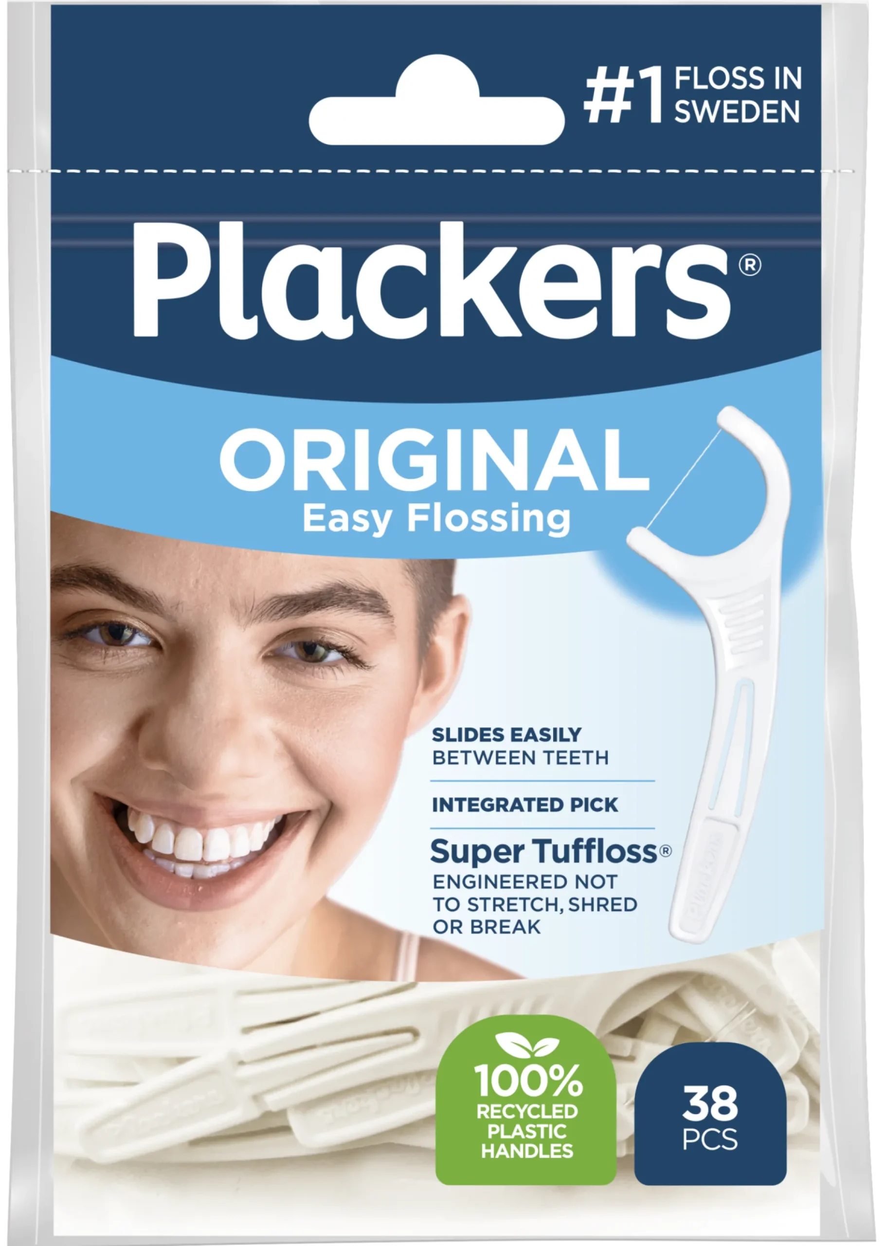 Plackers Original Easy Flossing Tandtrådsbygel 38 st