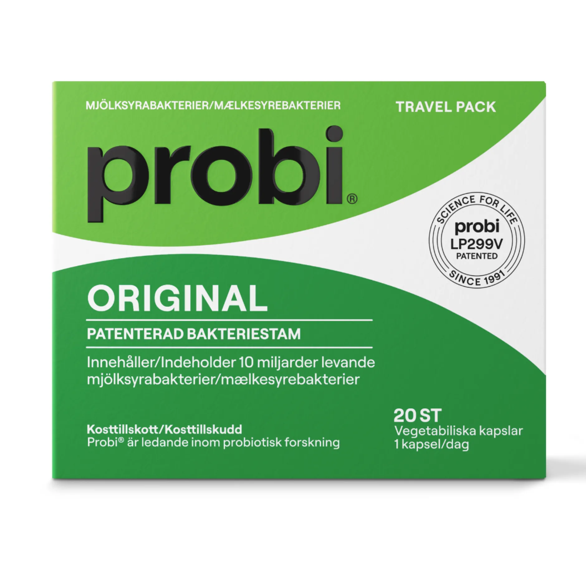 PROBI Original Mjölksyrabakterier Travel-pack 20 kapslar