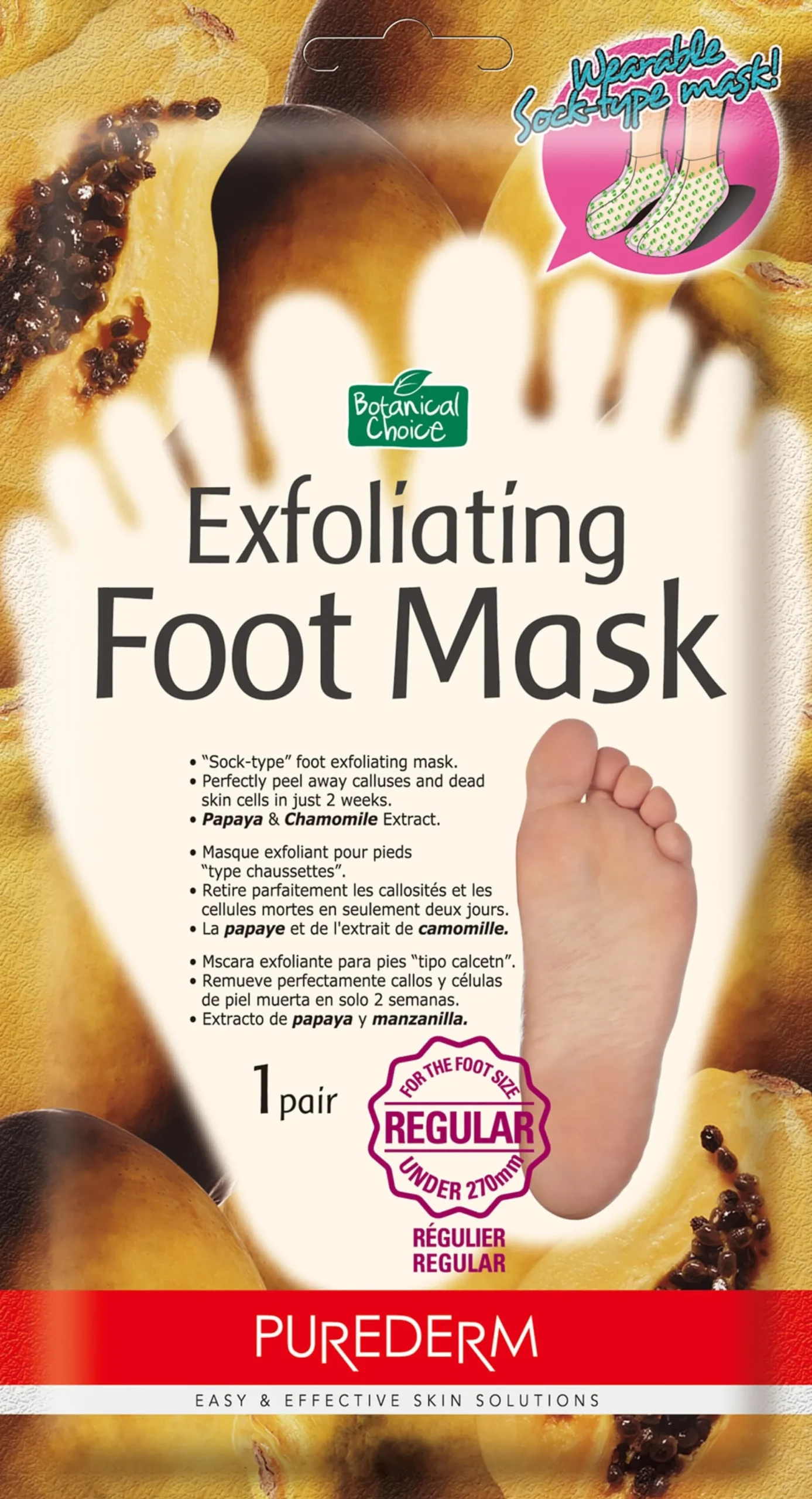 Purederm Exfoliating Foot Mask 1 par