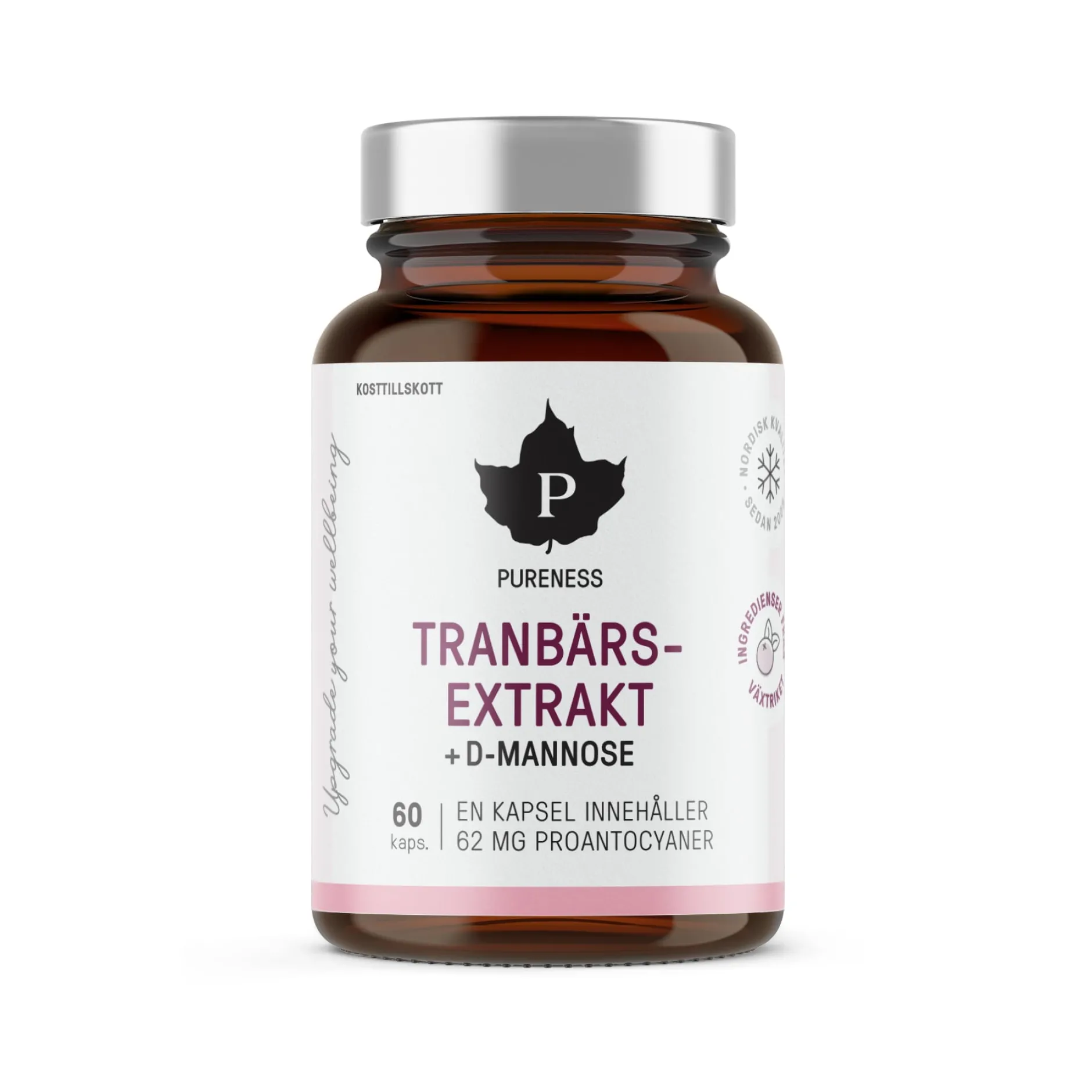Pureness Tranbär + D-monnose 60 kapslar