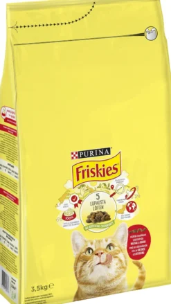Purina Friskies Torrfoder Oxkött, Kyckling & Lever 3,5 Kg