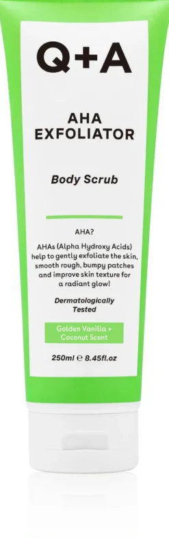 Q+A AHA Exfoliator Body Scrub 250ml
