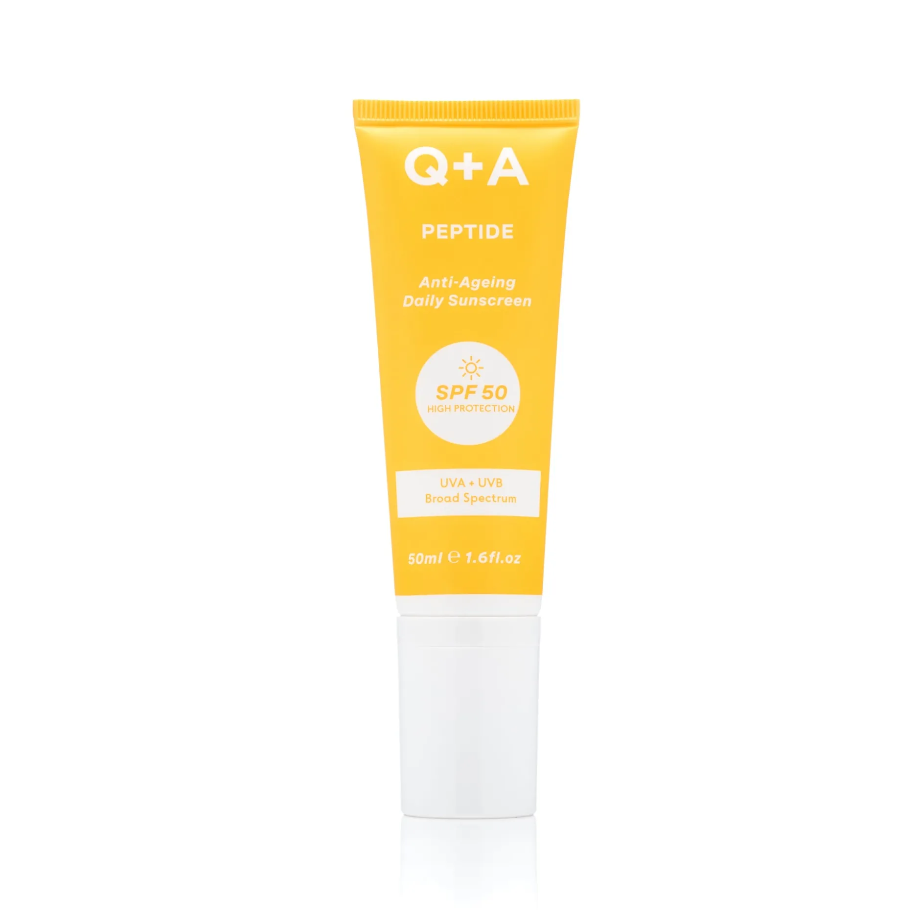 Q+A Peptide SPF50 Renewing Face Sunscreen 50 ml