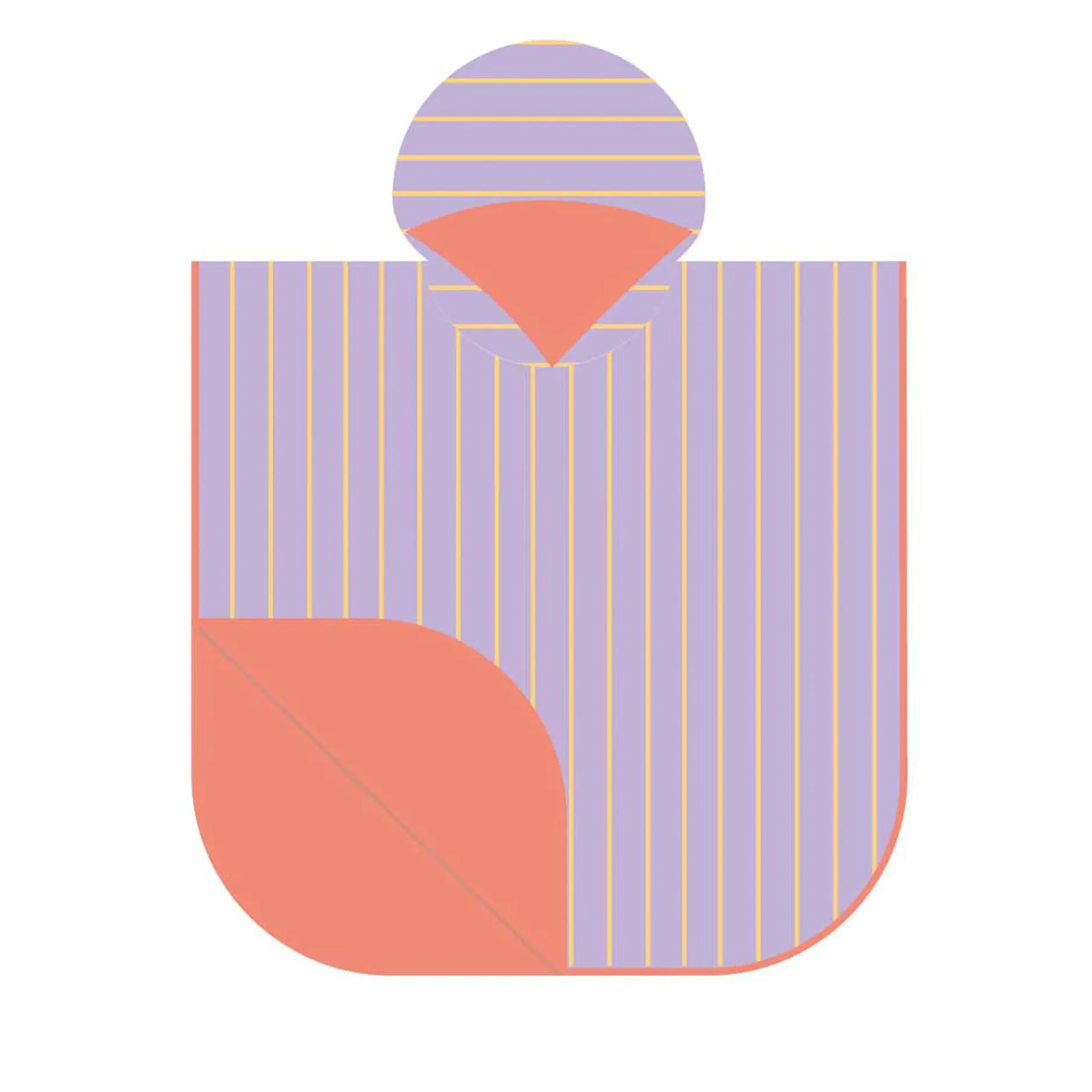Quut Poncho Randig lila/persika