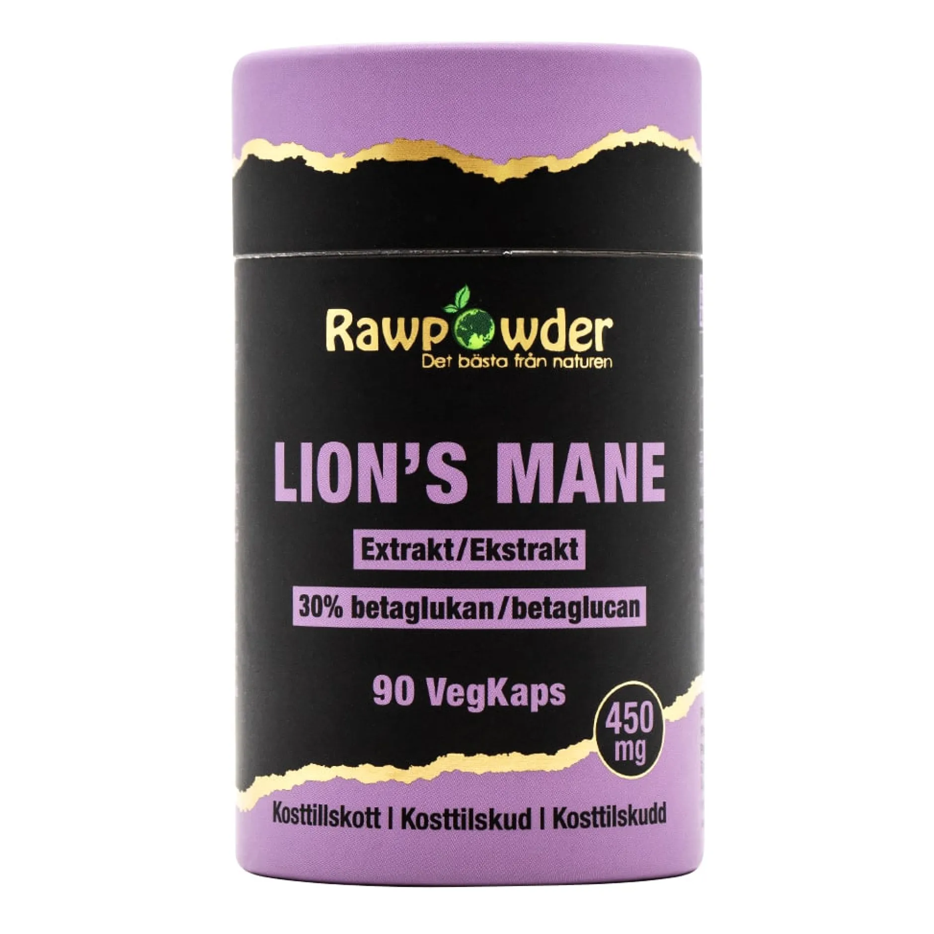Rawpowder Lion's Mane Extrakt 450 mg 90 kapslar