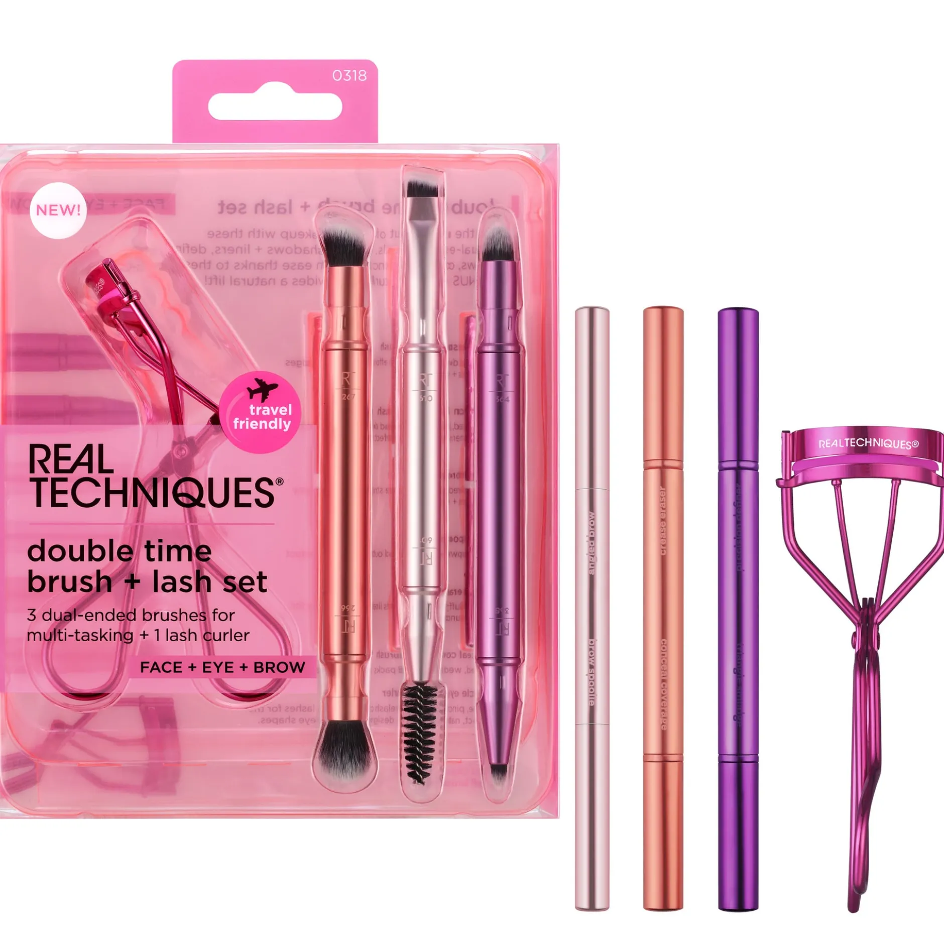 Real Techniques Double Time Retractable Brush Set
