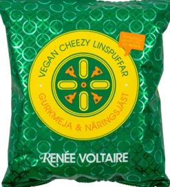 Renée Voltaire Vegan Cheezy Linspuffar EKO Gurkmeja & Näringsjäst 90 g