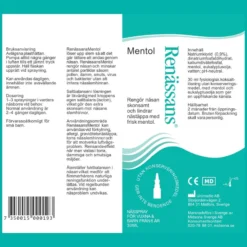 Renässans Nässpray koksaltlösning mentol 30 ml