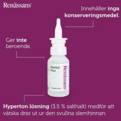 Renässans Nässpray plus mentol 30 ml