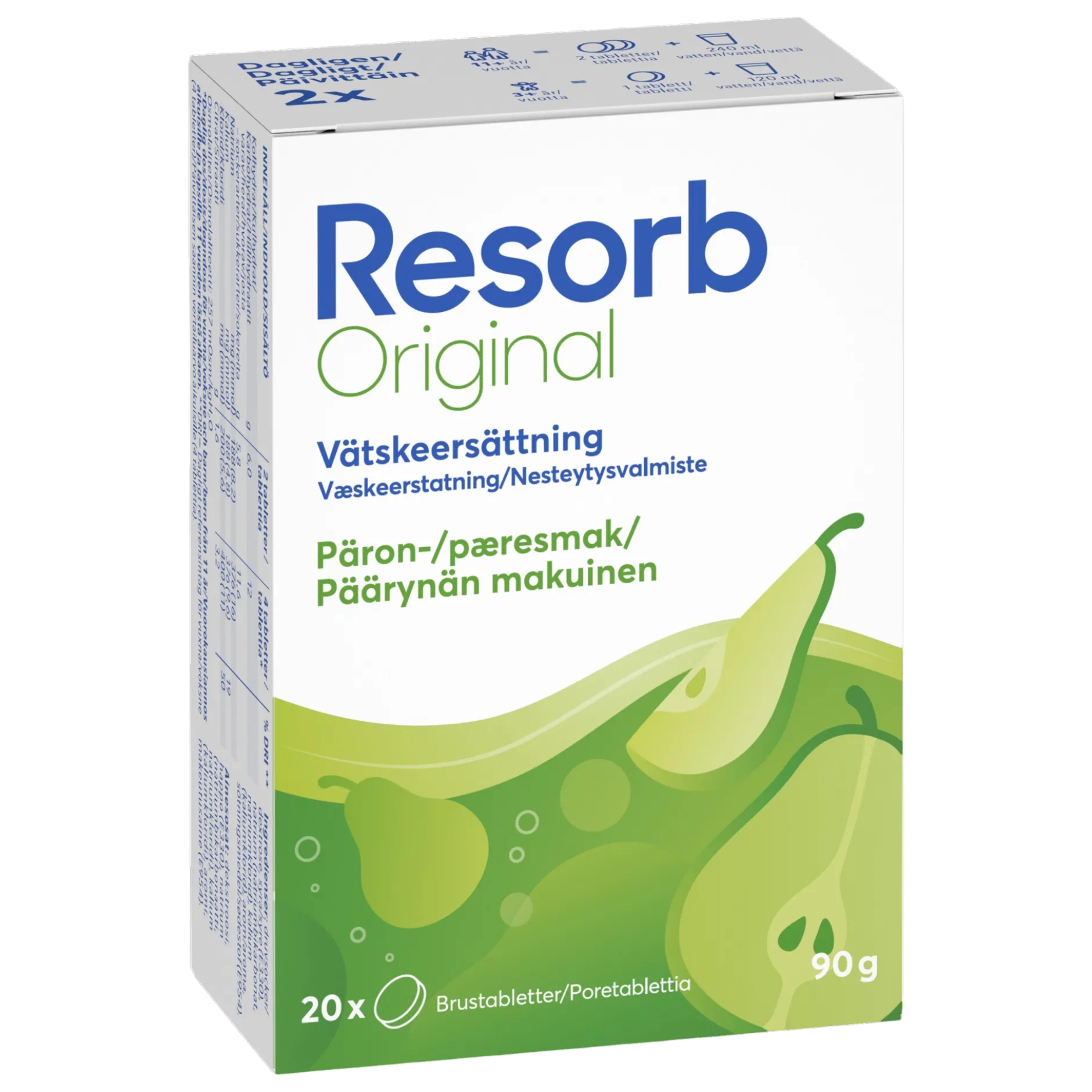 Resorb Original Vätskeersättning Päronsmak 90g