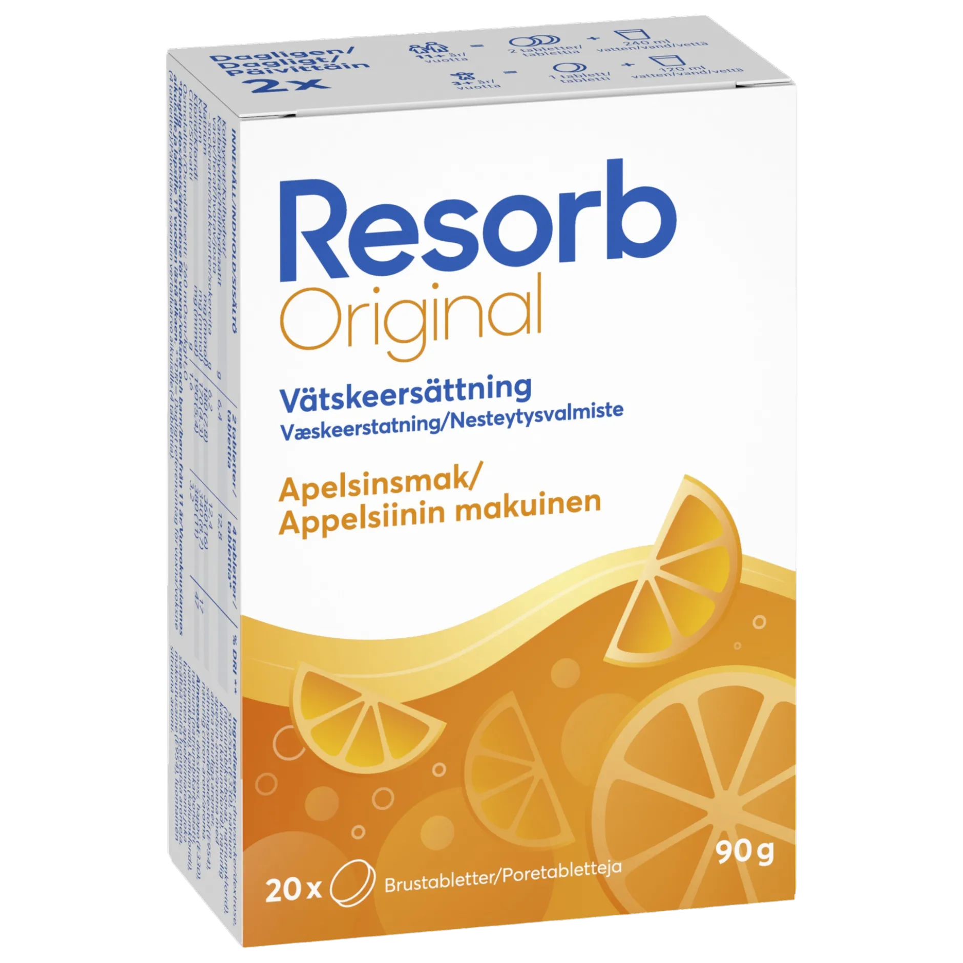 Resorb Vätskeersättning Apelsinsmak 90 g