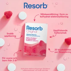 Resorb Vätskeersättning Hallonsmak 90 g