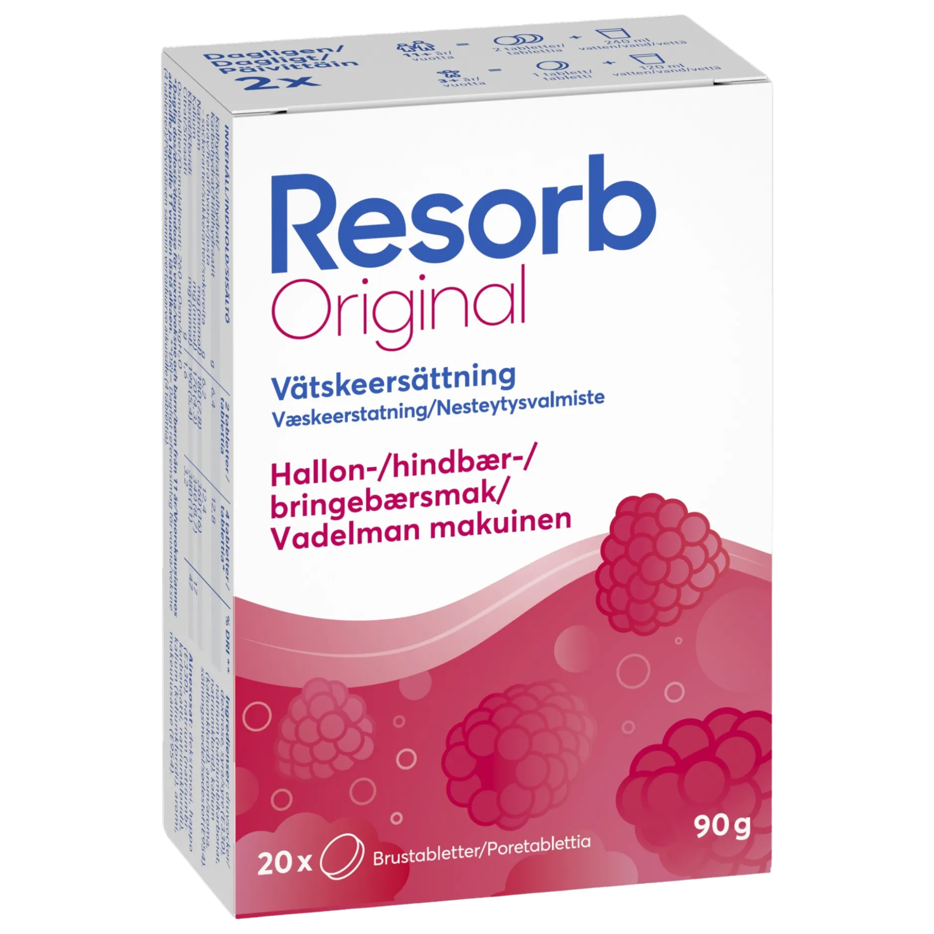 Resorb Vätskeersättning Hallonsmak 90 g