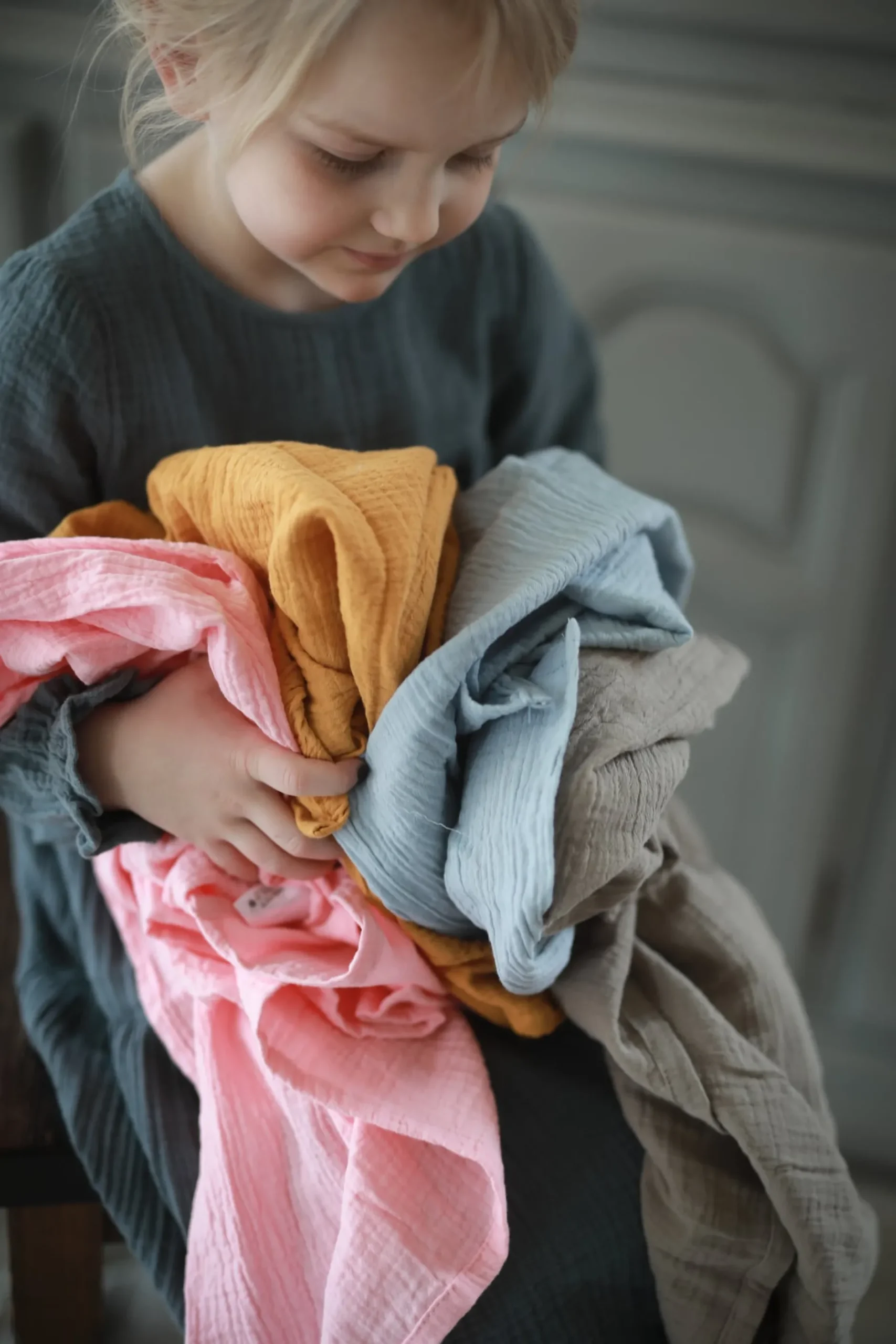 Rätt Start Rätt Start Muslinfiltar Beige, Gul & Rosa 3-pack