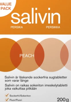 Salivin Sugtabletter Peach 200g