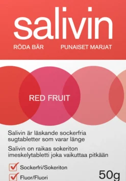 Salivin Sugtabletter Vid Muntorrhet Röda Bär 50 g