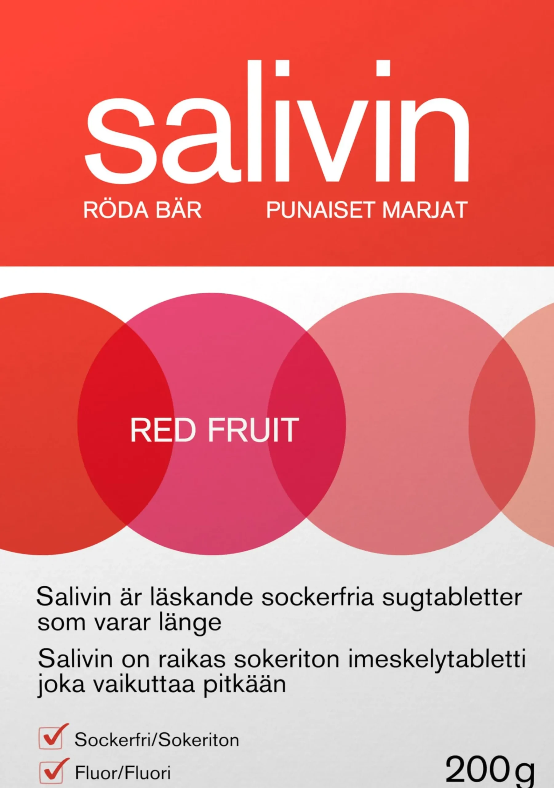 Salivin Sugtabletter Vid Muntorrhet Röda Bär 200 g
