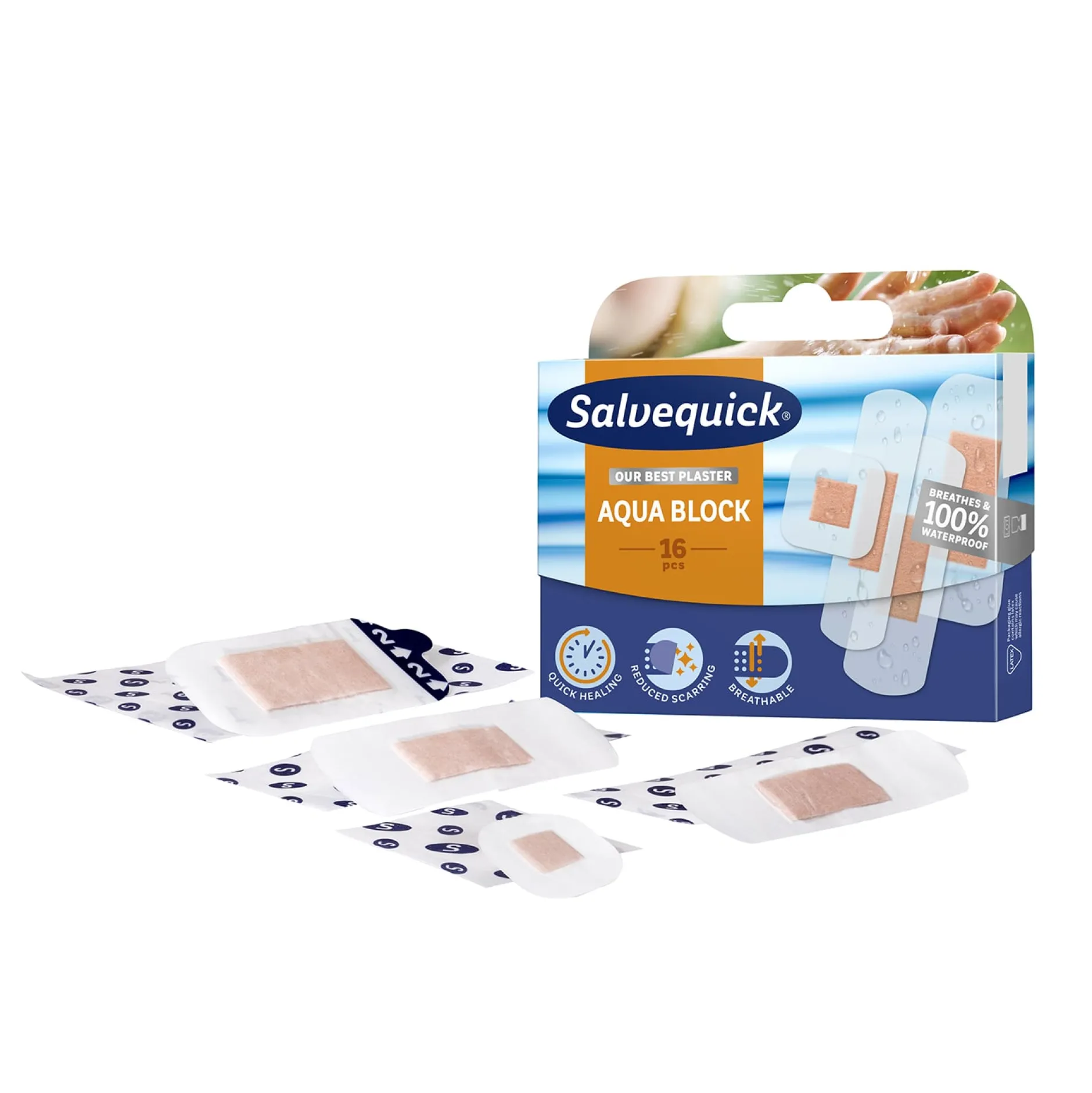 Salvequick Aqua Block Family Pack 16 st