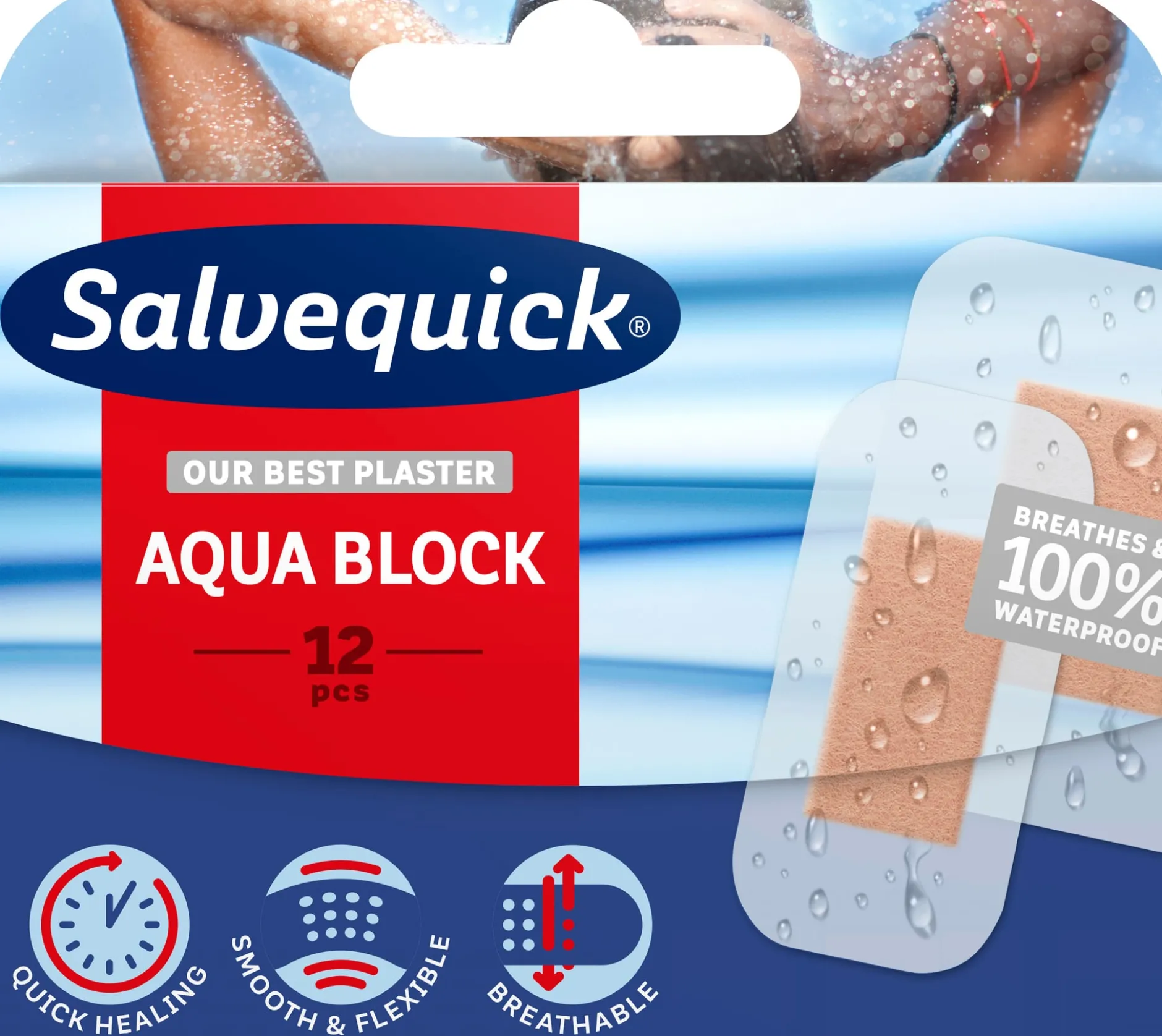 Salvequick Aqua Block 12 st