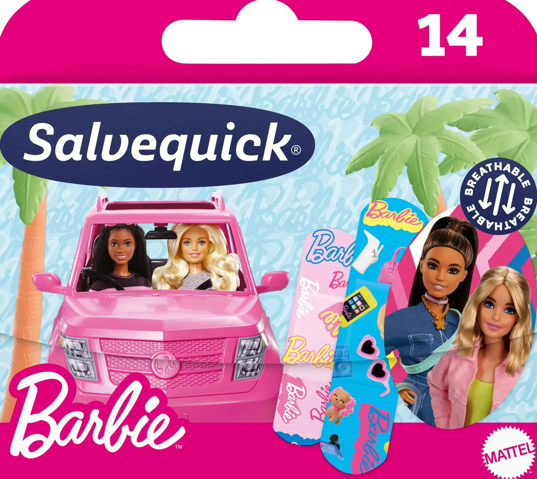 Salvequick Barbie Plåster 14 st