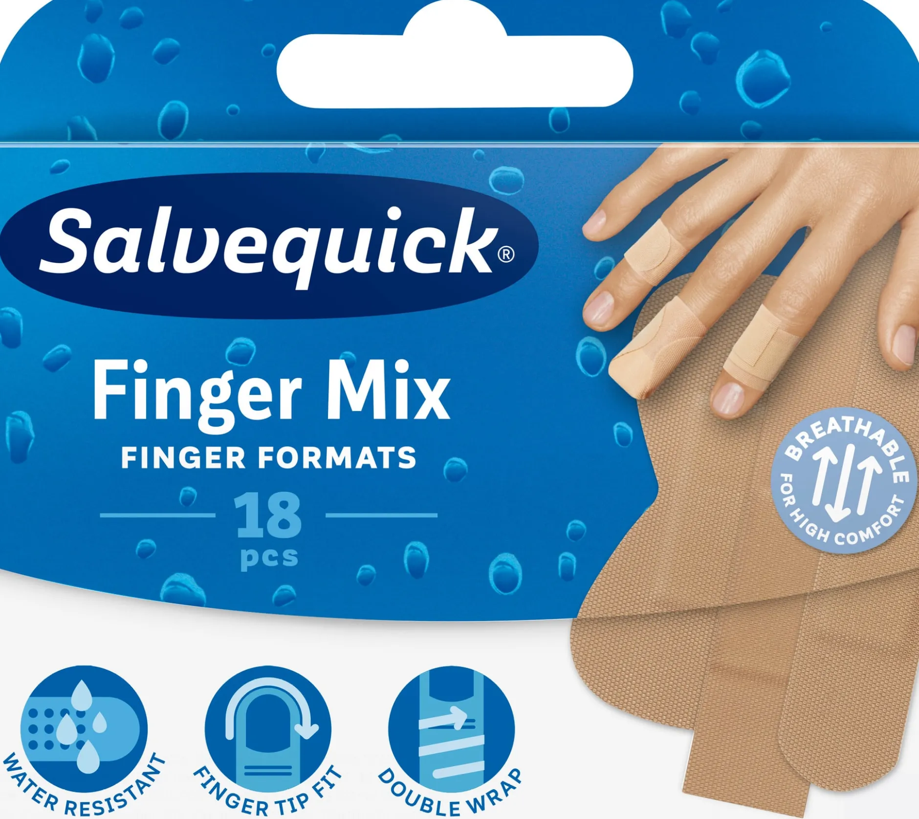 Salvequick Fingerplåster Mix 18 st
