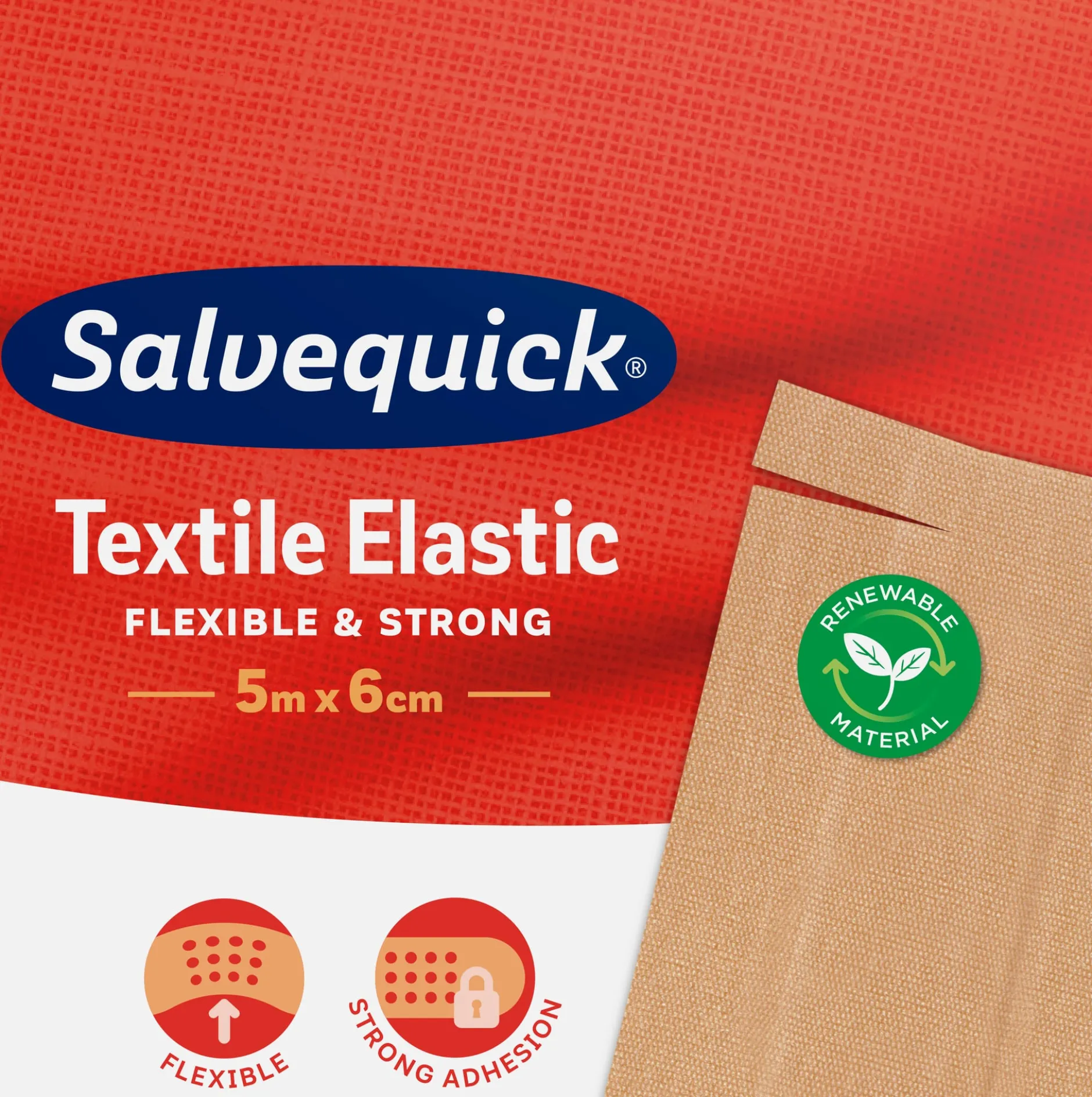 Salvequick Plåster textil längd 5 m