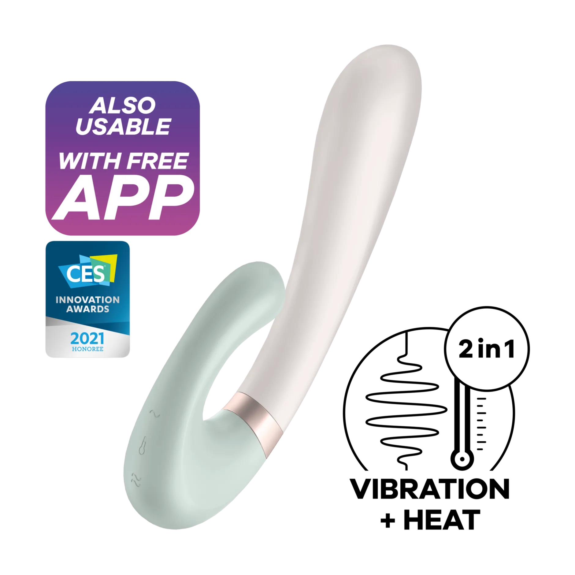Satisfyer Heat Wave Connect App Mint Rabbitvibrator 1 st