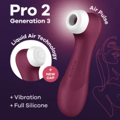 Satisfyer Pro 2 Generation 3 Wine Red Lufttrycksvibrator 1 st