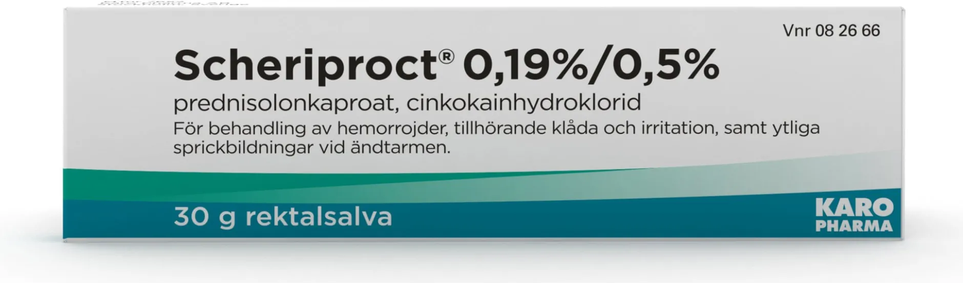 Scheriproct Rektalsalva 0,19% / 0,5% 30g