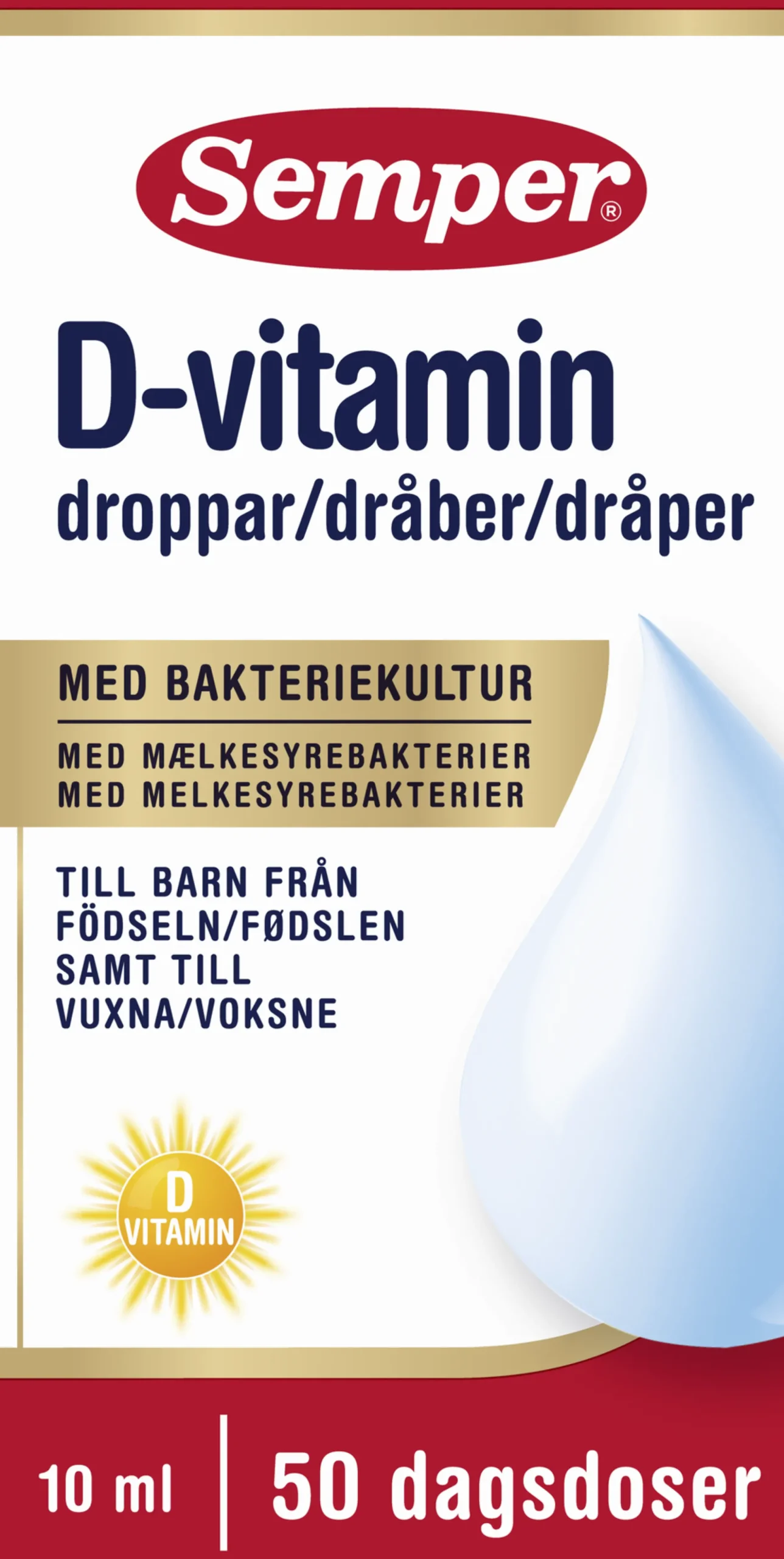 Semper D-vitamin droppar 10 ml
