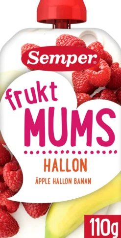 Semper Fruktmums Klämmis Hallon 110 g