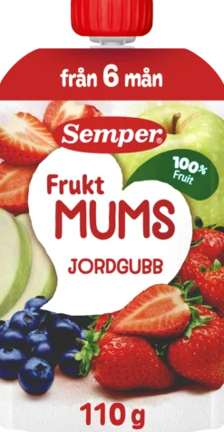 Semper Fruktmums Klämmis Jordgubb 110 g