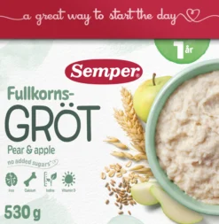 Semper Fullkornsgröt med frukt 1 år 530g