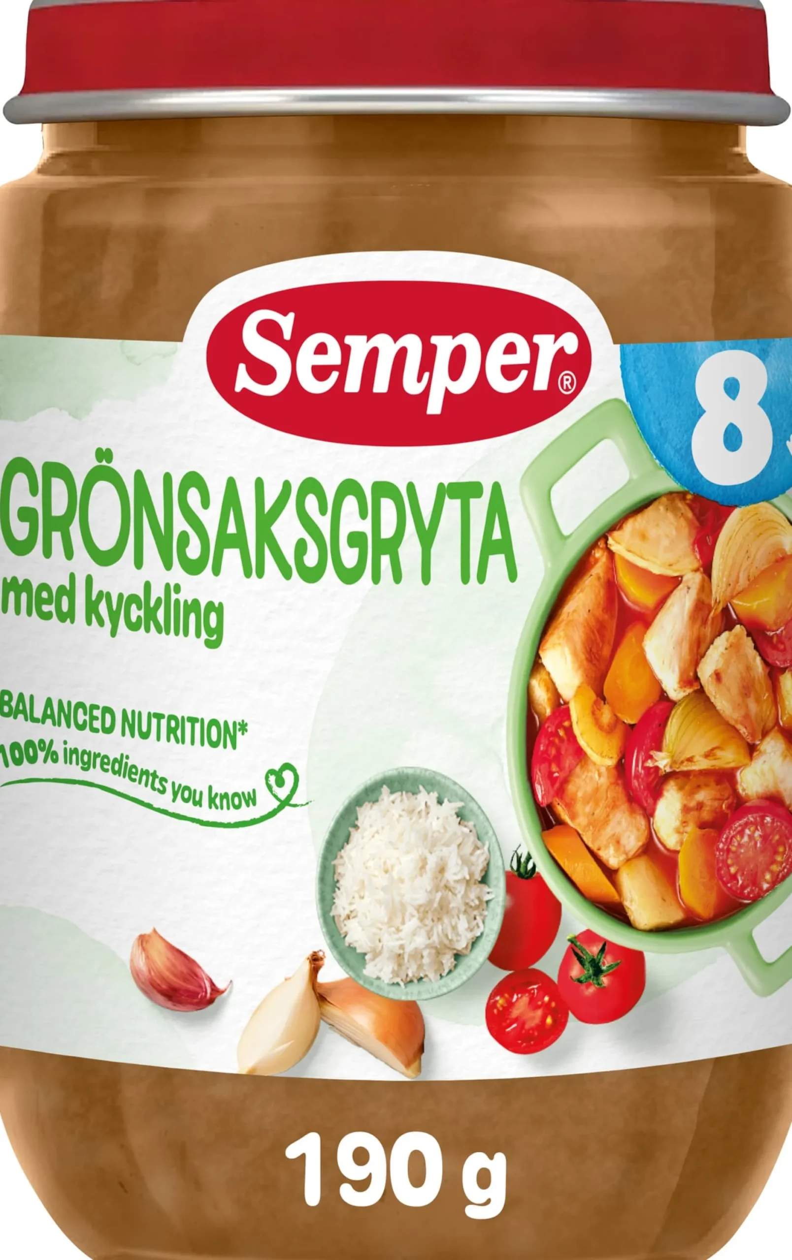 Semper Grönsaksgryta med kyckling 190 g