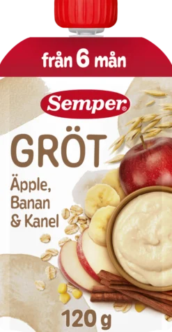 Semper Grötklämmis Äpple, Banan & Kanel 120 g
