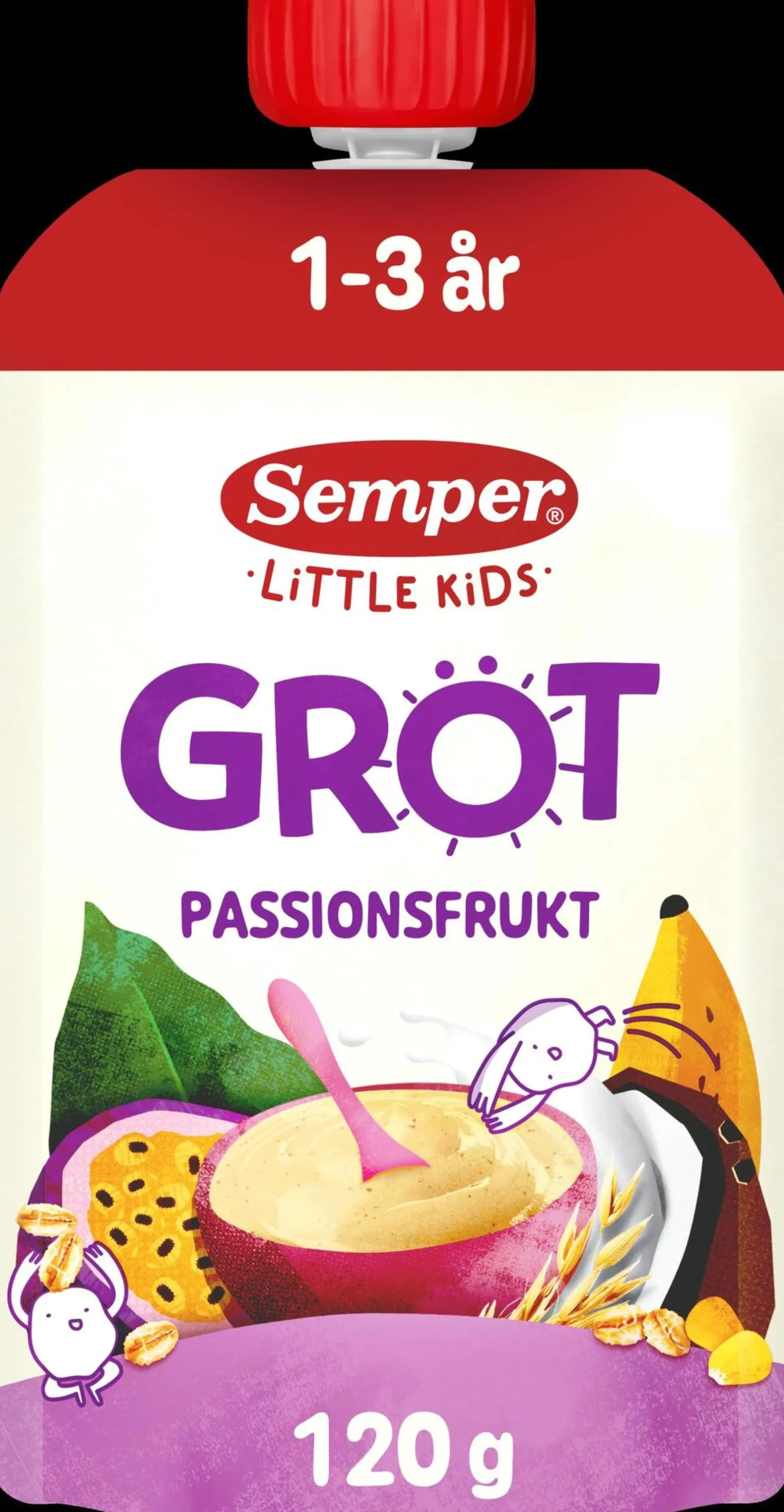 Semper Gröt Passionsfrukt Banan Kokos 1-3 år 120 g