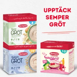 Semper Havregröt Mild & Naturell, 4 mån 480 g