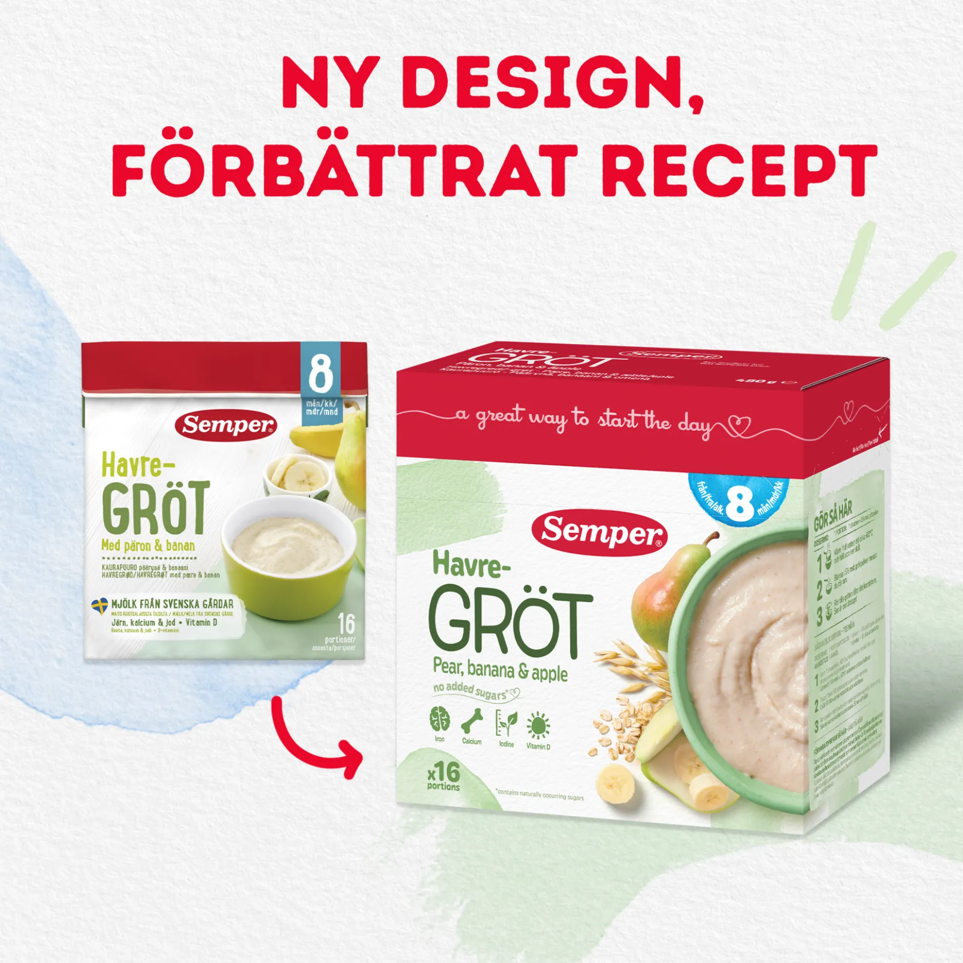 Semper Havregröt Mild & Naturell 480 g