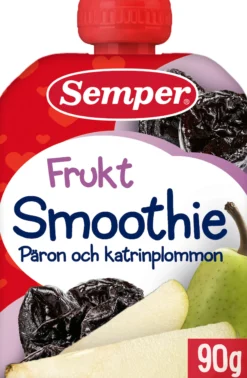 Semper Smoothie Päron & Katrinplommon 6 M 90 g