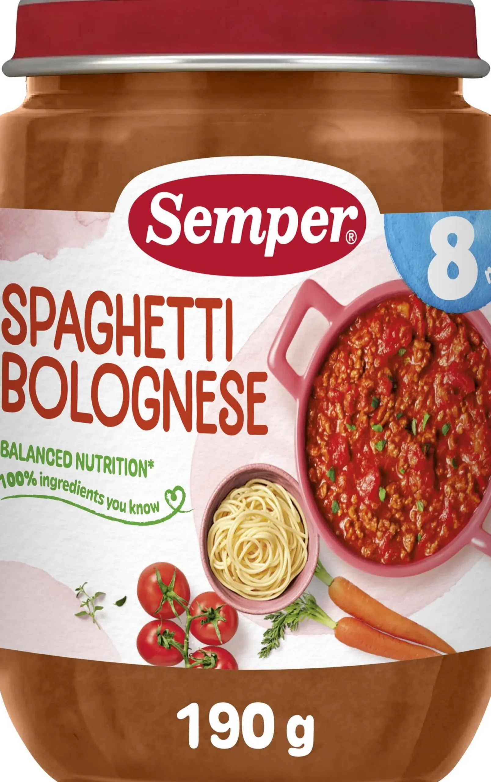 Semper Spaghetti Bolognese 8 månader
