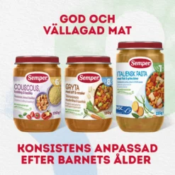 Semper Stroganoff med biff och ris från 1 år