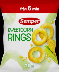 Semper Sweetcorn Rings 6 månader 20 g