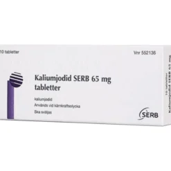 SERB Kaliumjodid SERB 65 mg 10 tabletter
