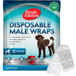 Simple Solution Disposable Male Wrap Medium 12-pack