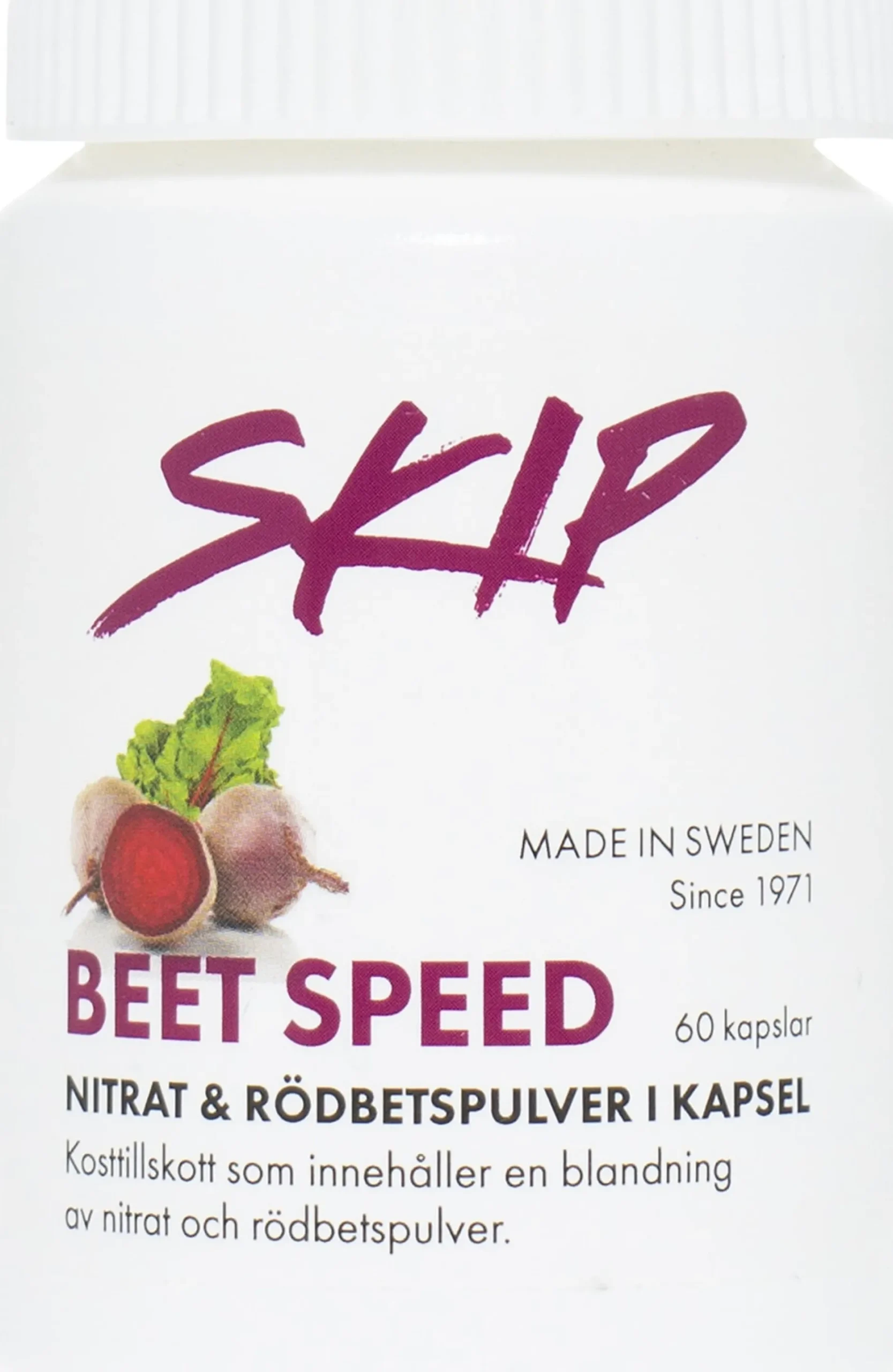 Skip BeetSpeed Nitrat & Rödbetspulver 60 kapslar
