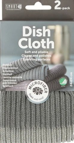 Smart Microfiber Diskduk Grå 2-pack