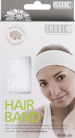 Smart Microfiber Hårband Vit 1 st