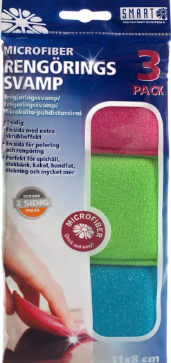 Smart Microfiber Microfiber Rengöringssvamp 3 st