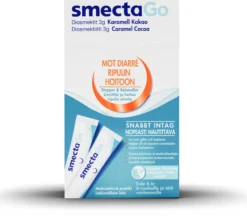 SmectaGo Diosmektit 3g Karamell- & Kakaosmak 8 dospåsar